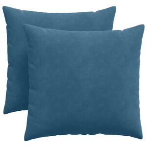 vidaXL Coussins de canapé 2 Pièces Bleu 45 x 45 cm