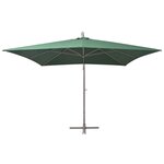 vidaXL Parasol suspendu avec poteau en aluminium 300x300 cm vert