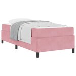 vidaXL Cadre de lit avec matelas Rose 80 x 200 cm tissu