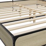 vidaXL Cadre de lit sans matelas chêne sonoma 180x200 cm