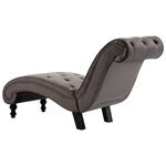 vidaXL Chaise longue Velours Gris