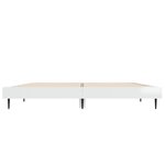 vidaXL Cadre de lit blanc brillant 135x190 cm bois d'ingénierie