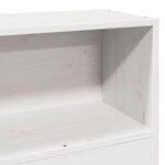 vidaXL Lit bibliothèque sans matelas blanc 90x190 cm bois massif