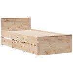 vidaXL Lit bibliothèque sans matelas 75x190 cm bois de pin massif