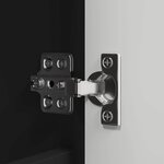 vidaXL Armoire Miroir de Salle de Bain avec porte Noir 60 x 20 x 60 cm