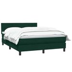 vidaXL Sommier à lattes de lit et matelas vert foncé 160x210cm velours