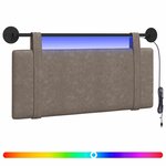 vidaXL Tête de lit suspendue Gris PU antique
