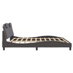 vidaXL Cadre de lit avec LED sans matelas gris 200x200 cm