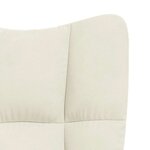 vidaXL Chaise de relaxation Blanc crème Velours