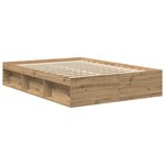 vidaXL Cadre de lit sans matelas chêne artisanal 120x190 cm