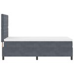 vidaXL Lit à ressorts avec matelas Gris foncé 90 x 200 cm Velours