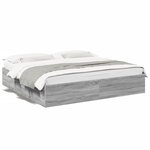 vidaXL Cadre de lit sans matelas sonoma gris 180x200 cm