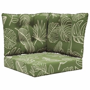 vidaXL Coussin de canapé d'extérieur Polyester Modèle feuille