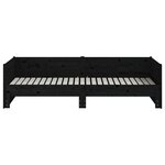 vidaXL Lit coulissant Noir Bois de pin solide 2x(90x190) cm