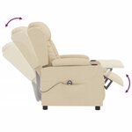 vidaXL Fauteuil inclinable électrique Crème Tissu