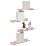 vidaXL Étagère flottante 4 Pièces Rose 40 x 8 5 x 2 5 cm Acier
