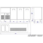 Refroidisseur de boisson avec evier - 3 portes - combisteel - r290 - acier inoxydable32500 mmpleine/battante 2500x700x950mm