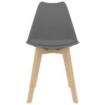 vidaXL Chaises à manger lot de 4 Gris Plastique