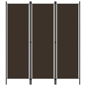 vidaXL Cloison de séparation 3 panneaux Marron 150x180 cm