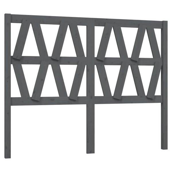 vidaXL Tête de lit Gris 126x4x100 cm Bois massif de pin