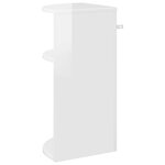vidaXL Table d'appoint Blanc brillant 29 6 x 29 6 x 60 cm