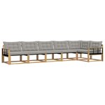 vidaXL Ensemble de canapés d'extérieur 6 Pièces Blanc et gris clair