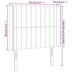 vidaXL Tête de lit à LED Crème 83x16x118/128 cm Tissu