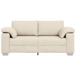 vidaXL Canapé avec coussin avec oreiller Beige 180 x 77 x 82 cm Lin
