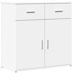vidaXL Buffets 2 Pièces blanc 79x38x80 cm bois d’ingénierie