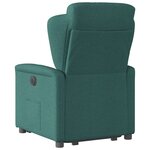 vidaXL Fauteuil inclinable vert foncé tissu