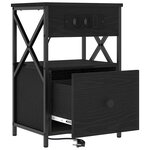 vidaXL Cabinet de chevet Chêne noir 40 x 31 x 60 cm Bois d'ingénierie