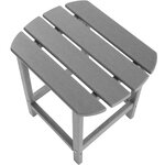 Tectake chaise de jardin avec repose-pieds et table - gris clair