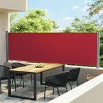 Vidaxl auvent latéral rétractable de patio 140x600 cm rouge