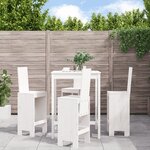 vidaXL Ensemble de bar de jardin 5 Pièces blanc bois massif de pin