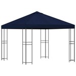 vidaXL Pavillon 3 x 3 m Bleu Polyester et Acier 190 gsm