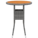vidaXL Salon de jardin 5 Pièces Résine tressée Gris