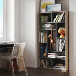 Bibliotheque SEOUL Noir et Chene naturel 90,8 X 162,8 Temahome