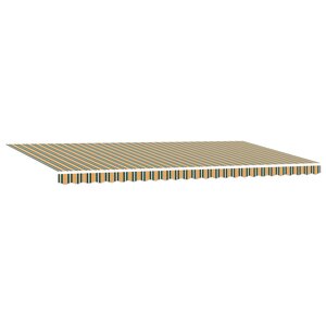 vidaXL Tissu de remplacement de store pour cadre de 6x3 m vert et jaune