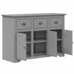 vidaXL Buffet BODO gris 115 5x44x80 cm bois massif de pin