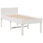 vidaXL Cadre de lit sans matelas blanc 75x190 cm bois de pin massif
