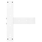 vidaXL Pieds de table de bar en T 2 pièces blanc 50 x 35 x (100-101) cm acier