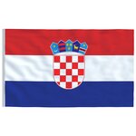 vidaXL Drapeau de la Croatie et mât 5 5 m Aluminium