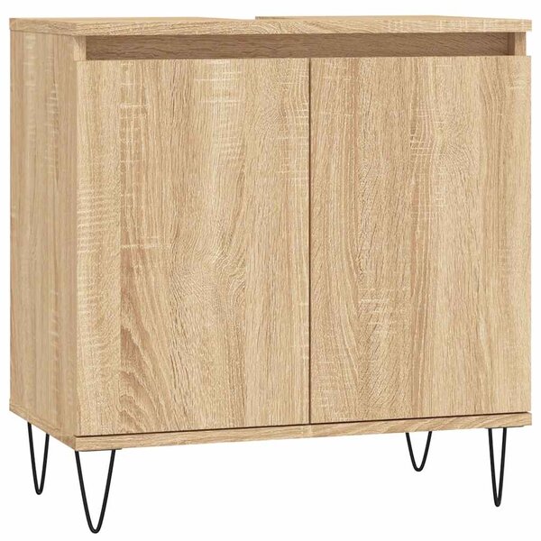 vidaXL Armoire de bain chêne sonoma 58x33x60 cm bois d'ingénierie