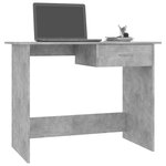 vidaXL Bureau Gris béton 100x50x76 cm Bois d’ingénierie
