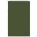 vidaXL Table de chevet vert olive 34 5x39x62 cm acier