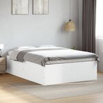 vidaXL Cadre de lit sans matelas blanc 140x200 cm