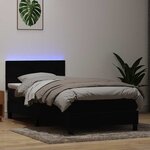 vidaXL Sommier à lattes de lit avec matelas noir 80x220 cm velours