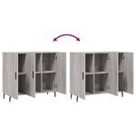 vidaXL Buffet sonoma gris 90x34x80 cm bois d'ingénierie