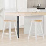 vidaXL Chaises de salle à manger 2 Pièces Blanc 46 x 37 x 63 cm