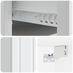 vidaXL Cabinet de chevet mural avec tiroir Blanc 33 x 34 5 x 24 cm